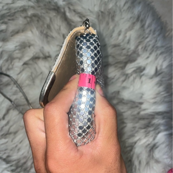 Vintage🤍Sliver purse silver flap bag shoulder bag - Picture 6 of 12